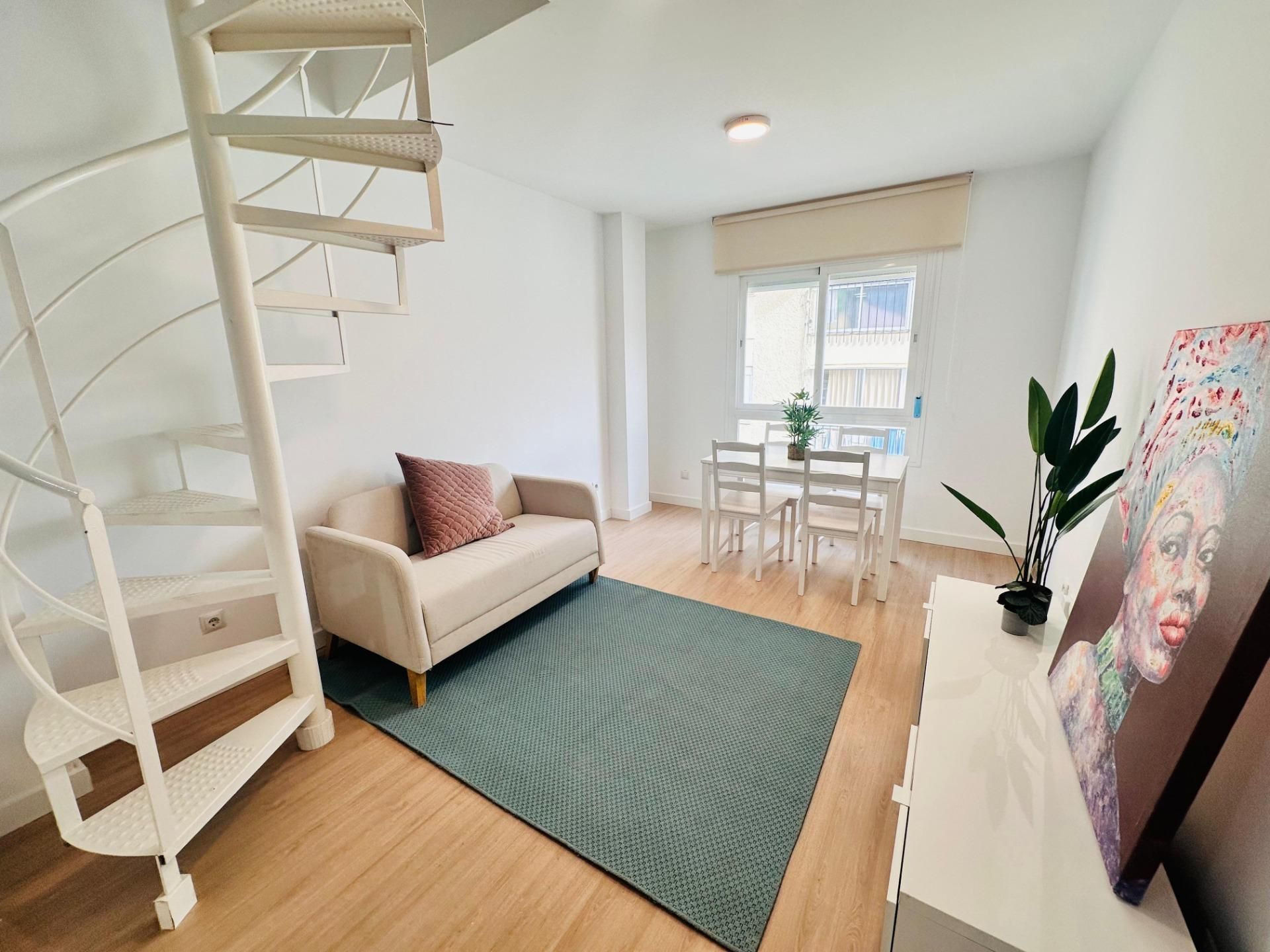 Living room of Attic for sale in Málaga Capital  with Air Conditioner, Parquet flooring and Terrace