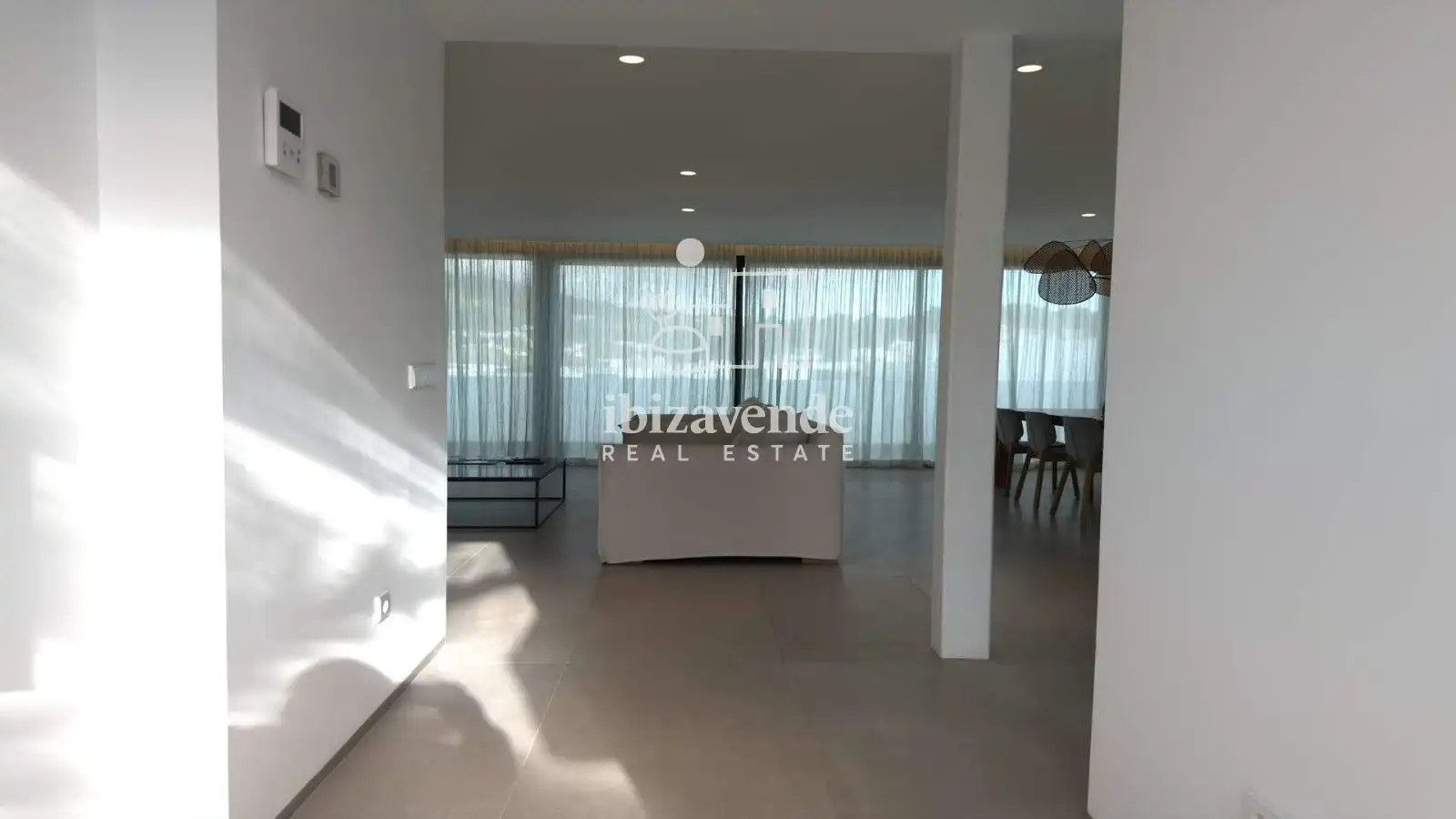 Sala de estar de Casa o chalet de alquiler en Santa Eulària des Riu con Aire acondicionado, Calefacción y Piscina