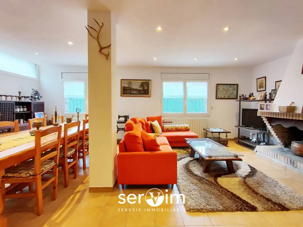 Living room of Houses for sale in Llagostera  with Air Conditioner, Private garden and Terrace