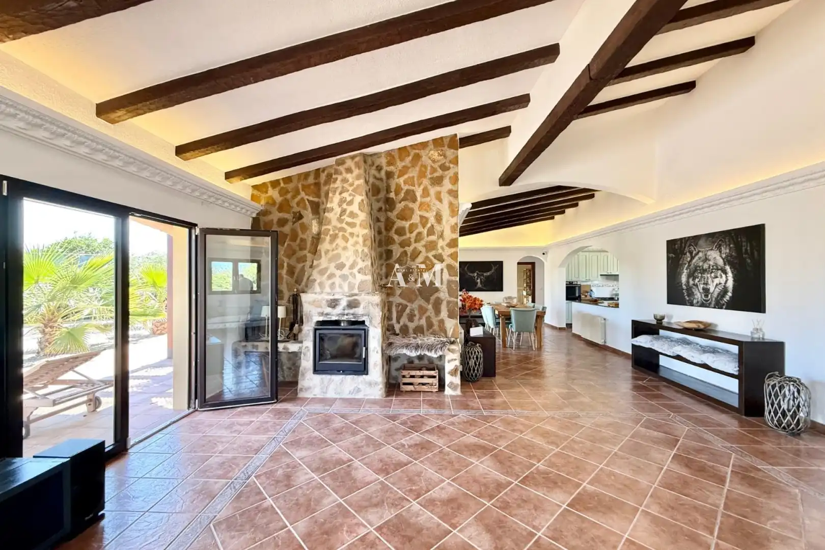 Sala de estar de Casa o chalet de alquiler en San Miguel de Salinas con Aire acondicionado, Calefacción y Jardín privado