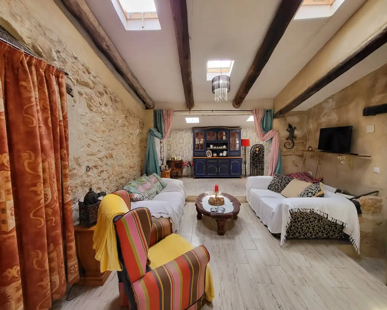 Wohnzimmer von Country house zum Verkauf in L'Ametlla de Mar  mit Privatgarten, Terrasse und Abstellraum