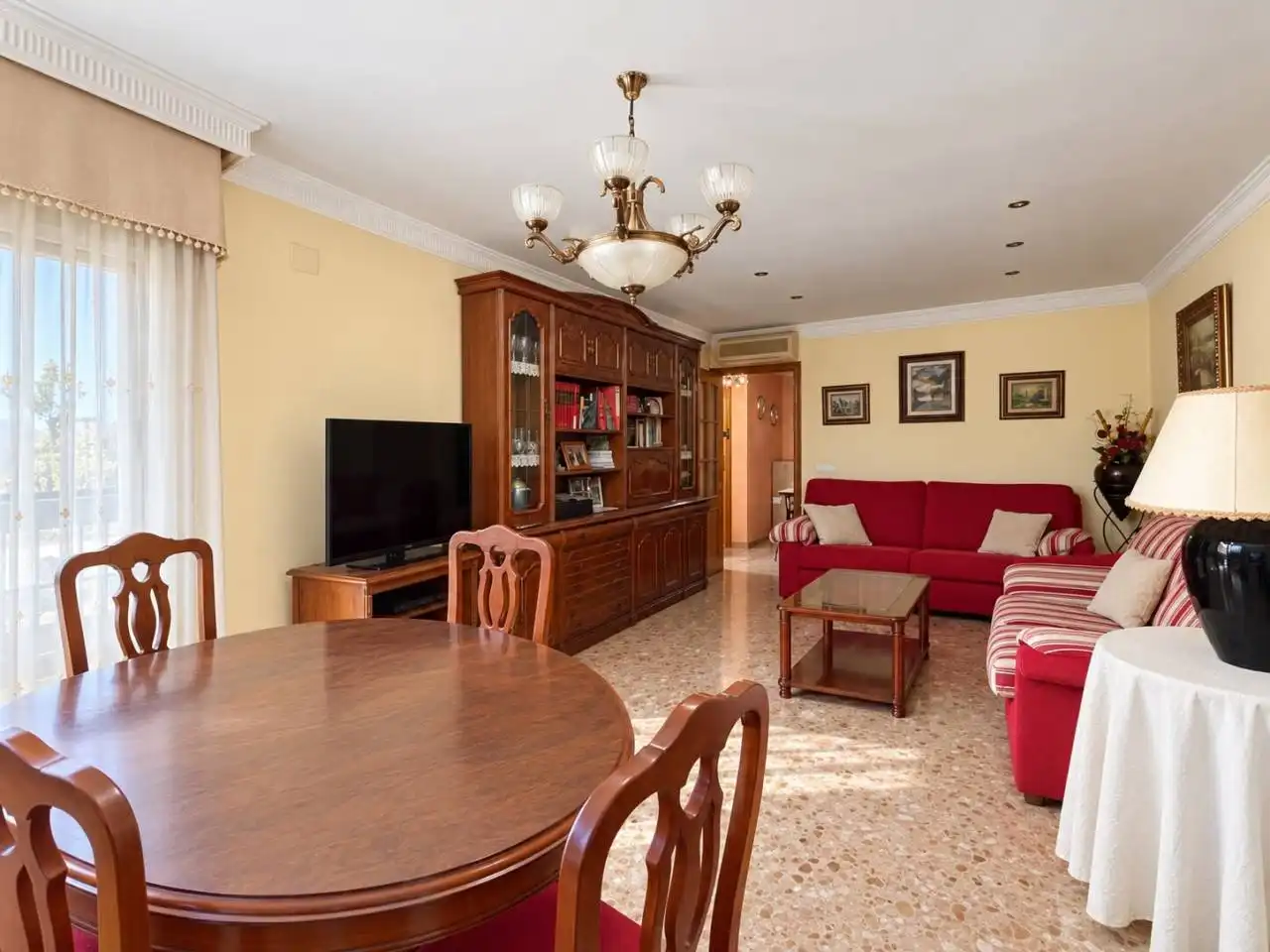 Sala d'estar de Pis en venda en Burriana / Borriana amb Aire condicionat, Terrassa i Moblat