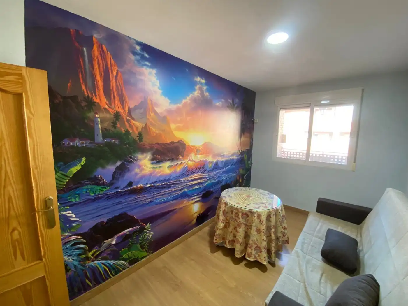 Living room of Flat for rent in Murcia  with Air Conditioner, Heating and Furnished