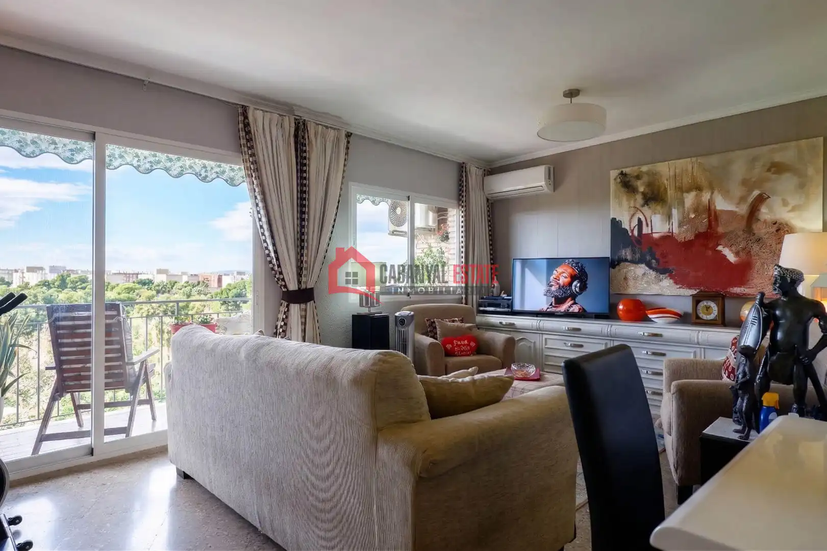 Sala de estar de Apartamento en venta en Valencia con Aire acondicionado, Terraza y Amueblado