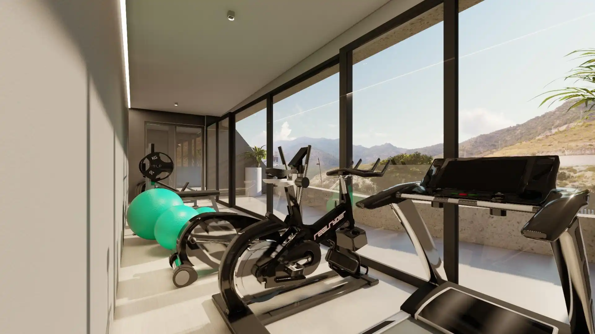 Sala de estar de Ático en venta en Benalmádena con Aire acondicionado, Terraza y Piscina comunitaria