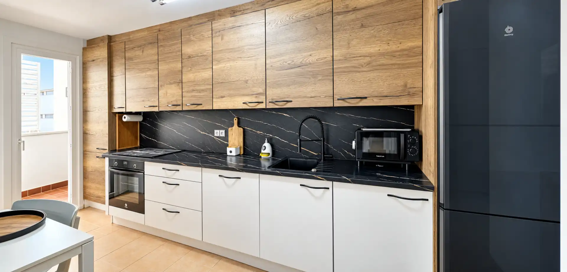 Cuina de Apartament en venda en Manilva amb Aire condicionat, Terrassa i Traster