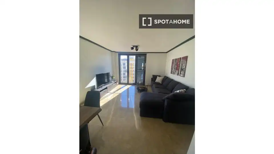 Living room of Flat for rent in Valencia  with Air Conditioner, Heating and Furnished