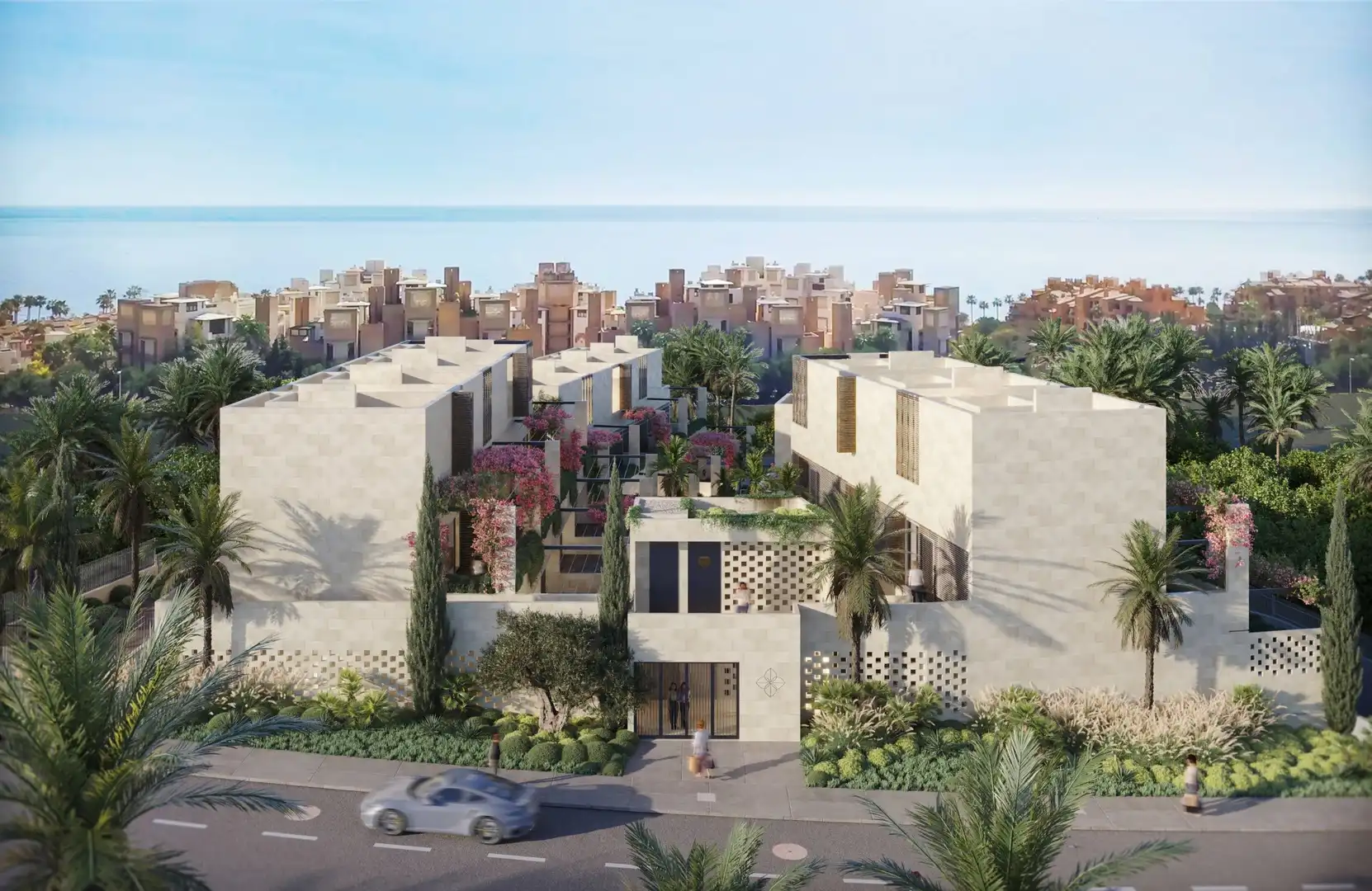 Vista exterior de Planta baja en venta en Estepona con Aire acondicionado, Calefacción y Jardín privado