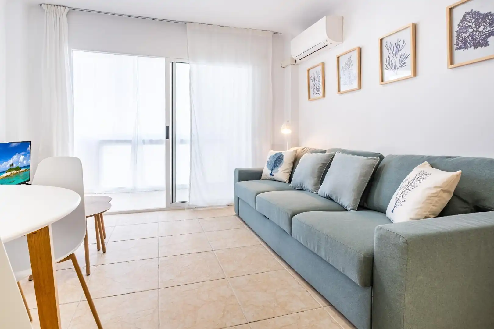 Sala d'estar de Apartament en venda en Jávea / Xàbia amb Aire condicionat, Calefacció i Moblat