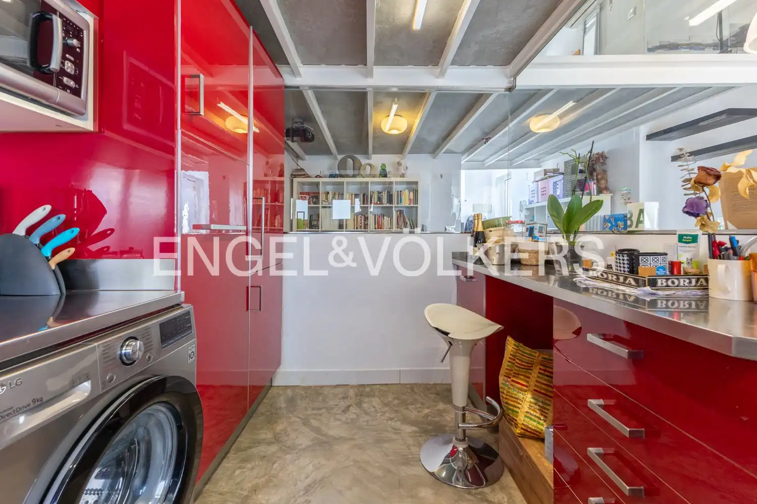 Küche von Dachboden zum Verkauf in Valencia mit Heizung und Balkon