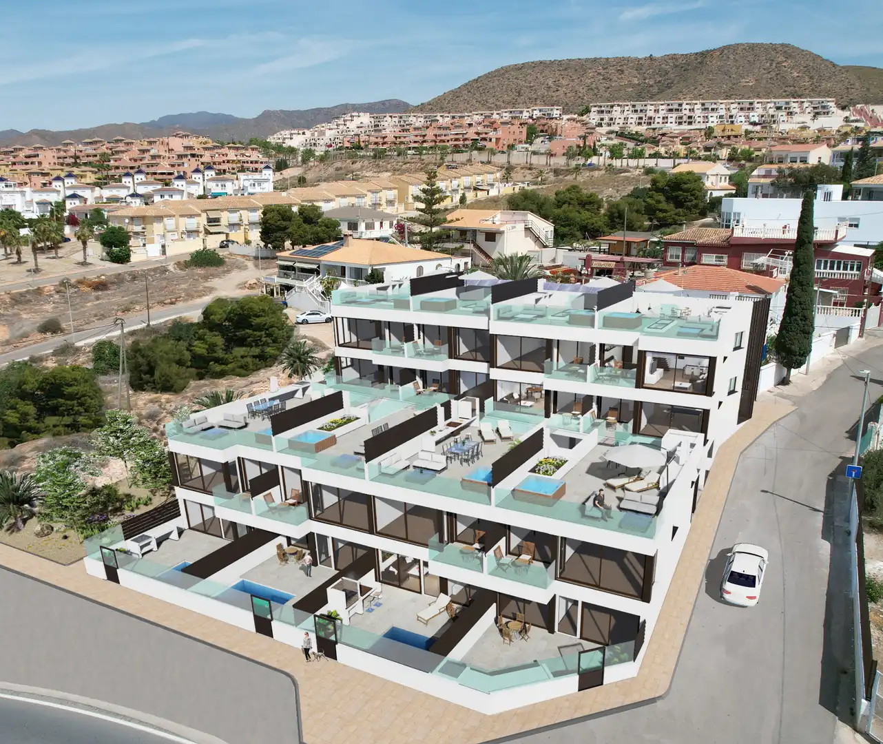 Exterior view of Houses for sale in Cartagena  with Air Conditioner, Heating and Terrace