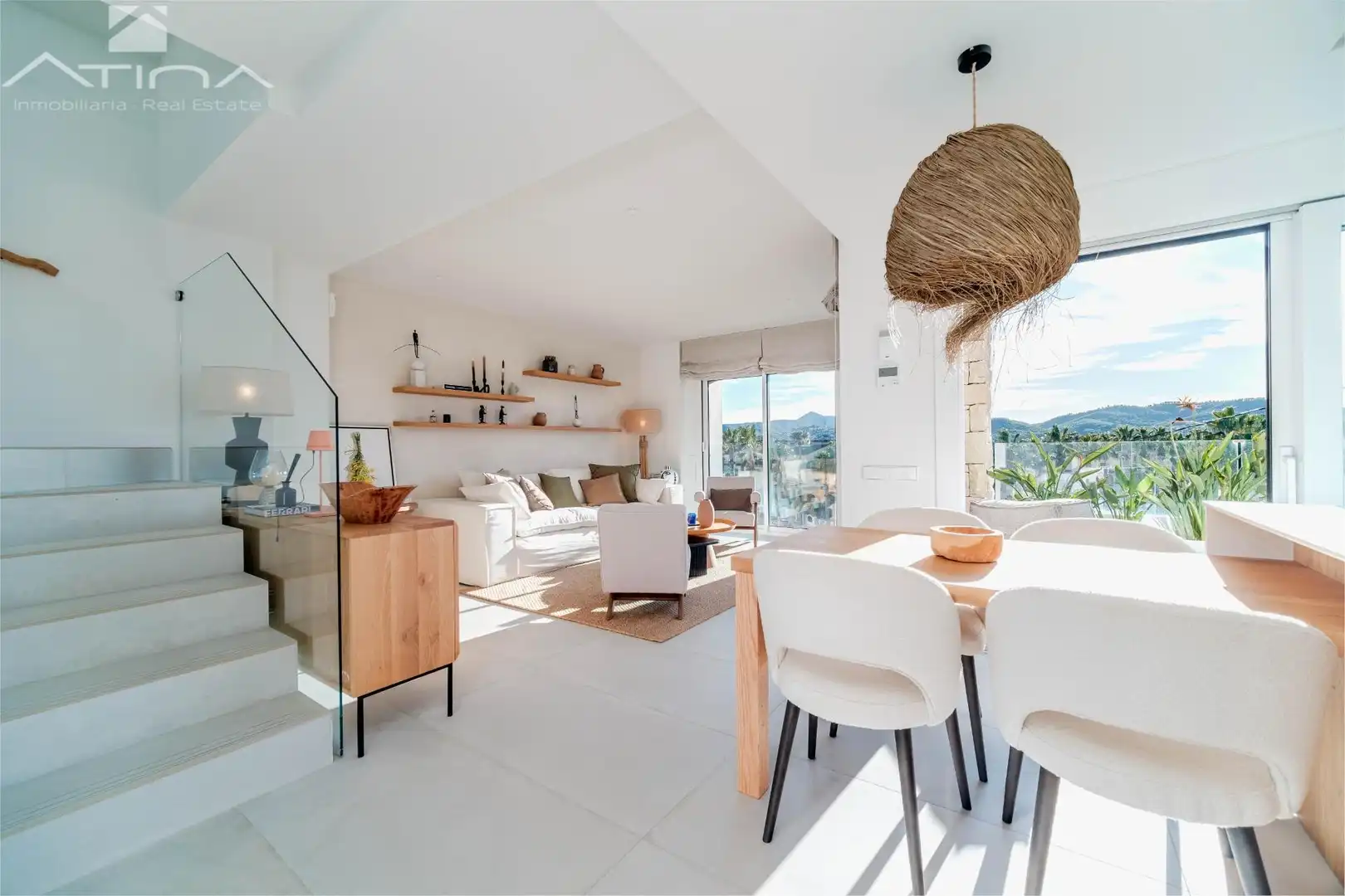 Sala de estar de Ático en venta en Jávea / Xàbia con Aire acondicionado, Calefacción y Jardín privado