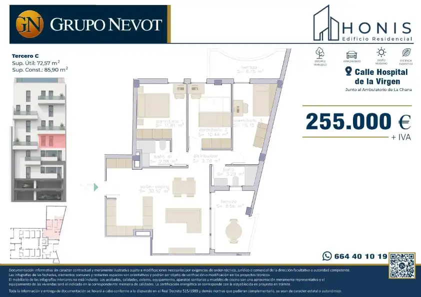 Piso en venta en Calle Hospital de la Virgen, 9, Angustias - Chana - Encina