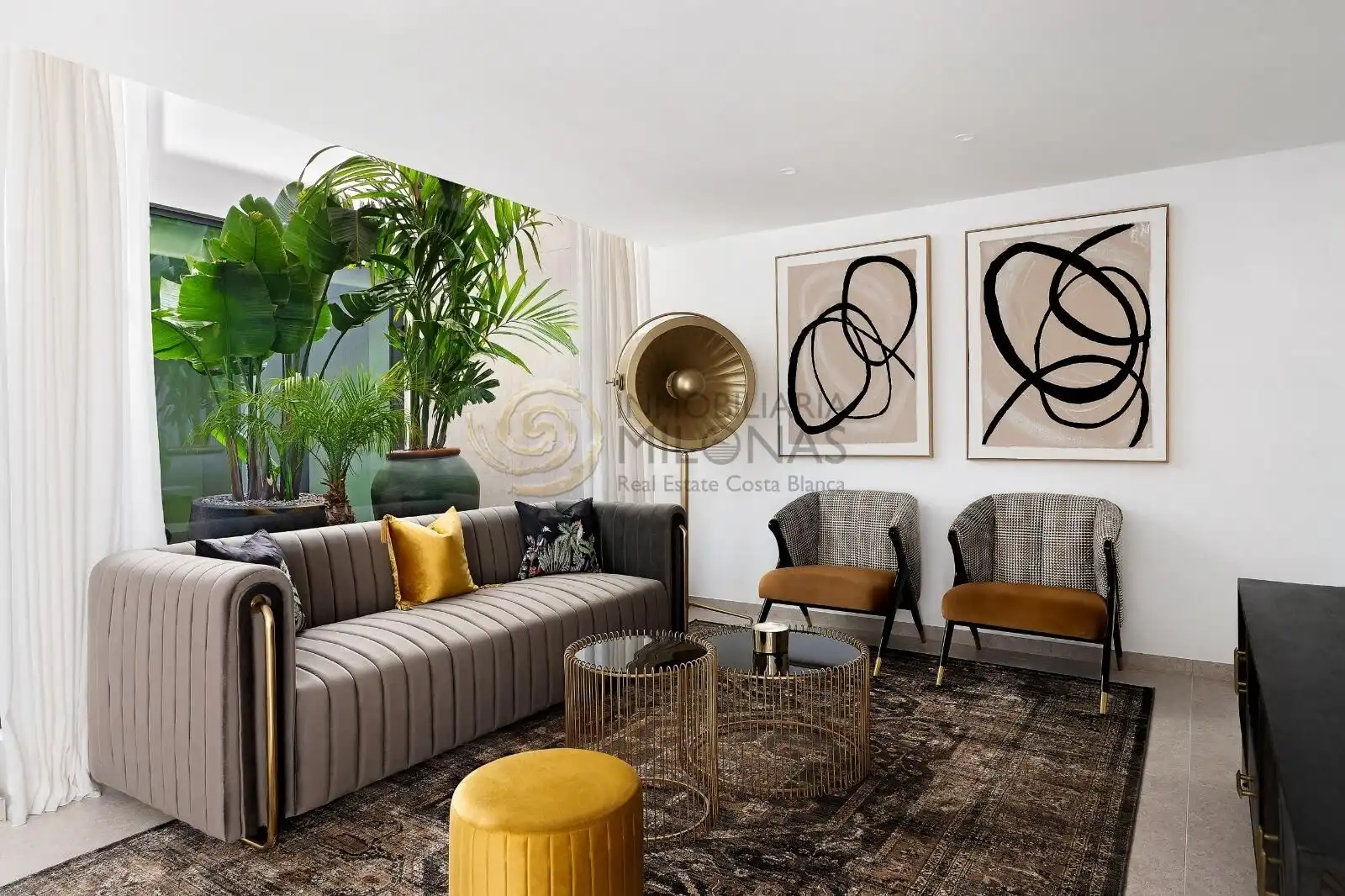 Sala de estar de Casa o chalet en venta en La Nucia con Aire acondicionado, Jardín privado y Terraza