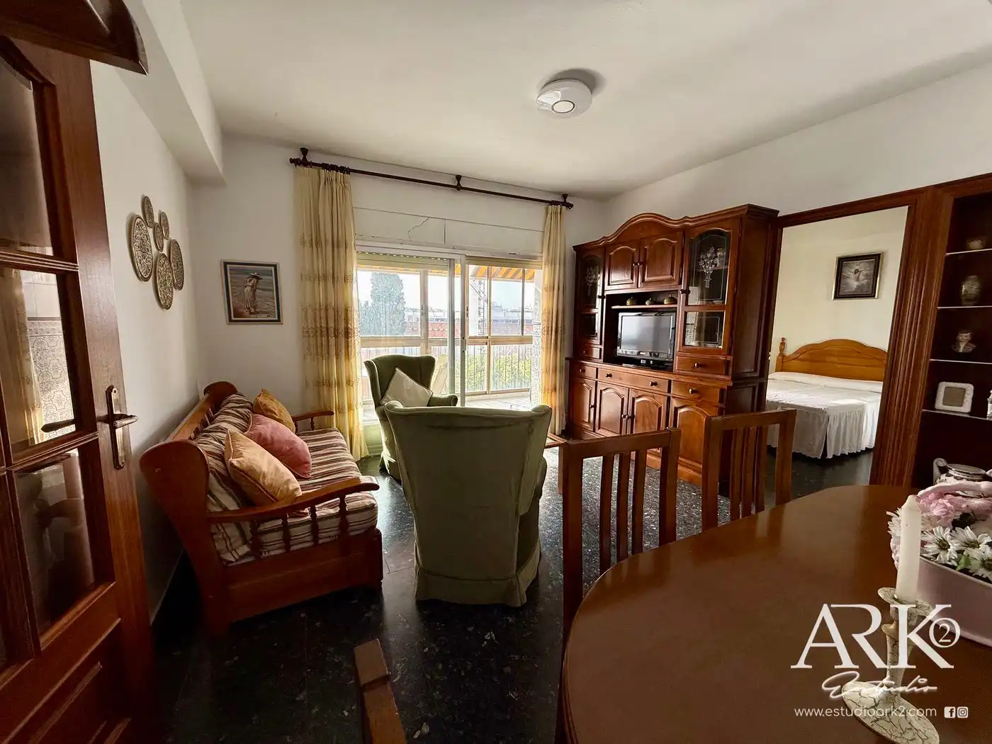 Sala de estar de Piso en venta en Gandia con Amueblado, Lavadora y Balcón