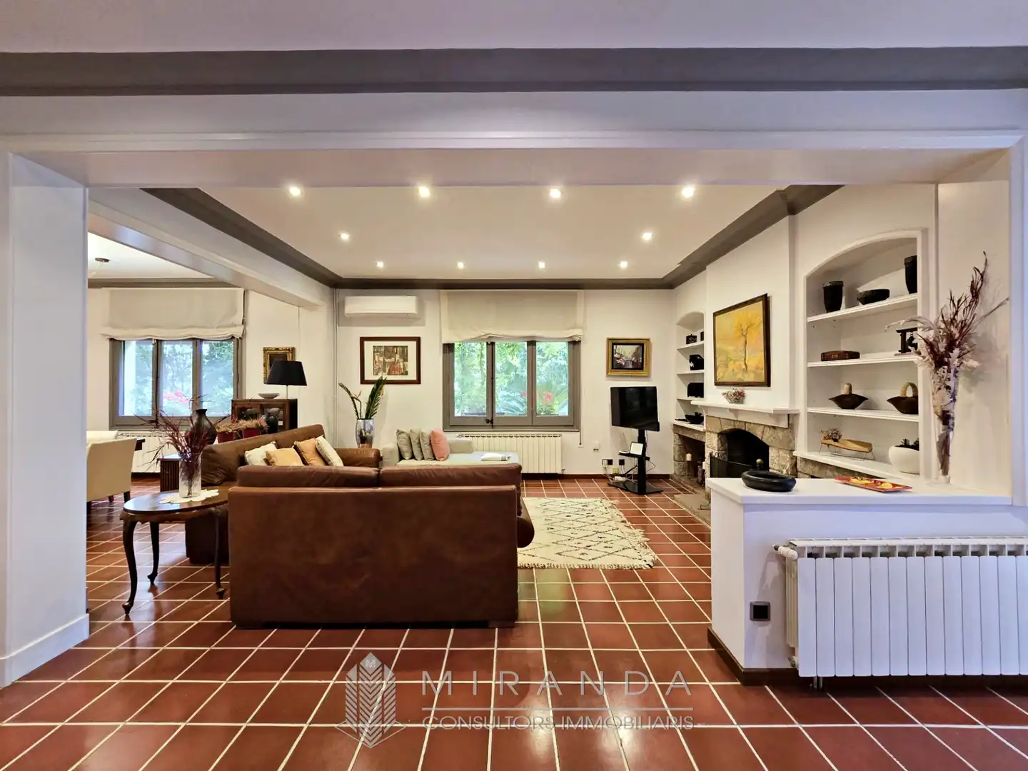 Sala de estar de Casa o chalet en venta en L'Ametlla del Vallès con Aire acondicionado, Jardín privado y Terraza