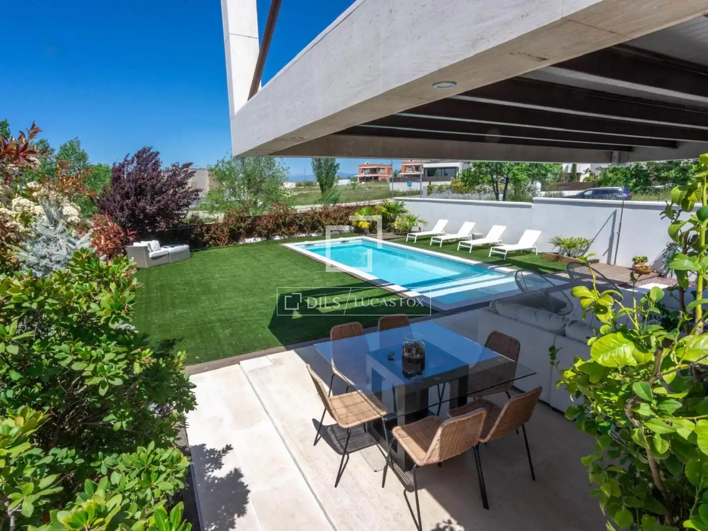 Terrasse von Country house zur Miete in Majadahonda mit Klimaanlage, Heizung und Privatgarten
