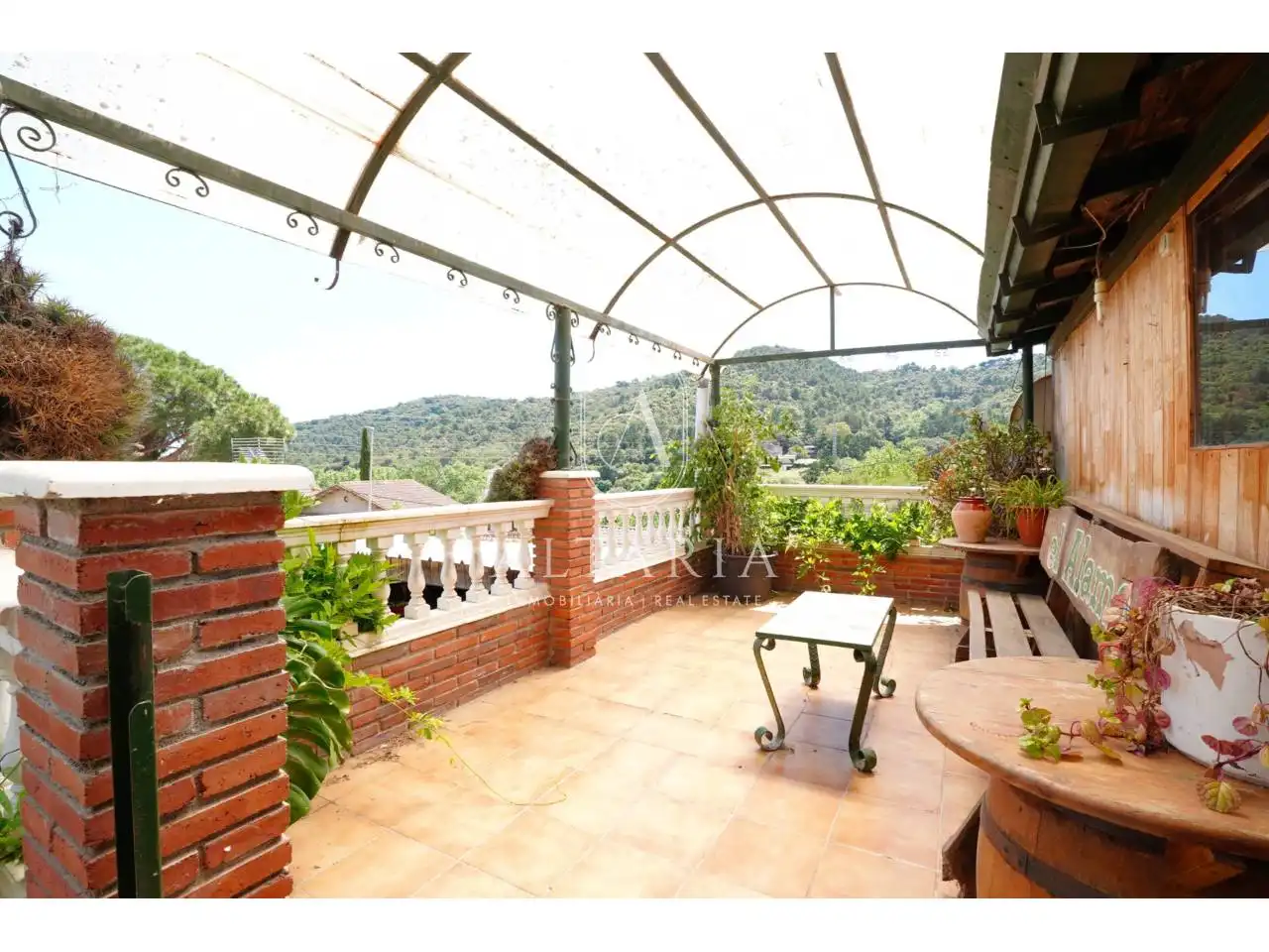 Terraza de Casa o chalet en venta en Palafolls con Jardín privado, Piscina y Alarma