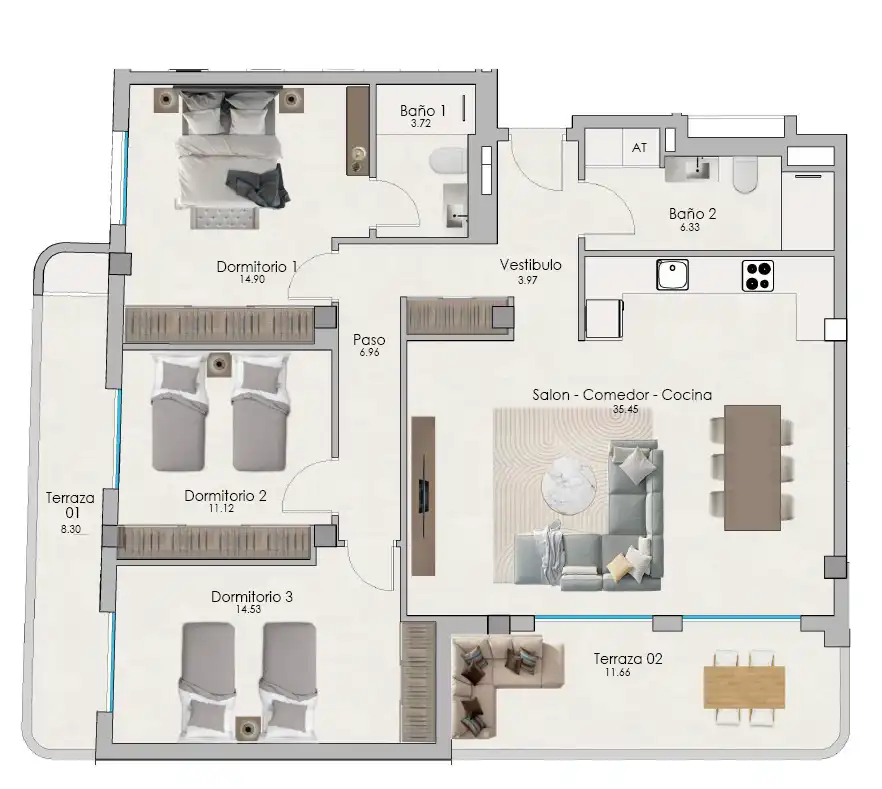 Flat with pool for sale in Lina Baño, imagen 6