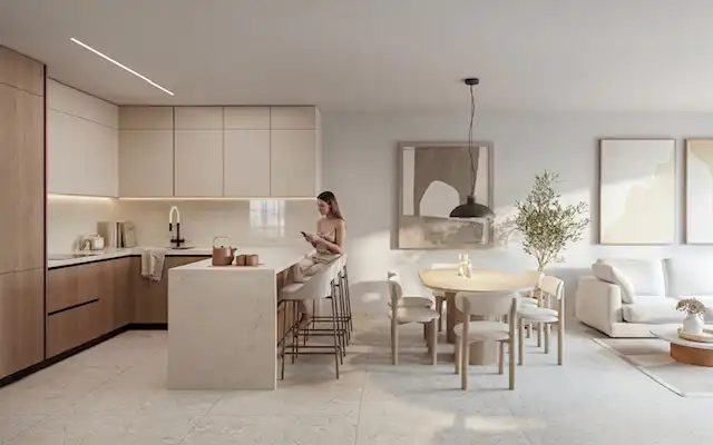 Cuina de Apartament en venda en Oliva amb Aire condicionat, Terrassa i Piscina