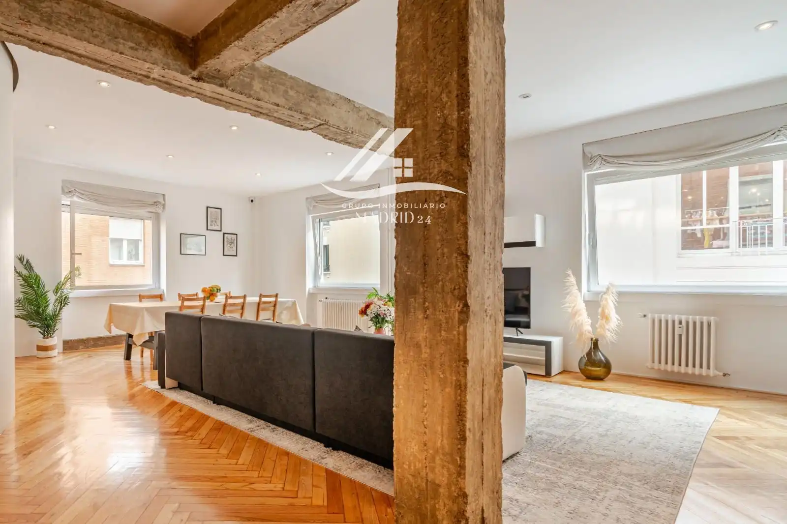 Sala de estar de Piso de alquiler en Madrid con Aire acondicionado, Calefacción y Amueblado
