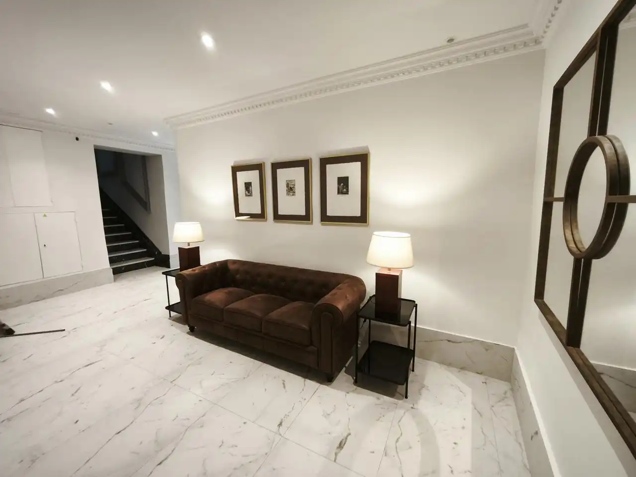 Wohnzimmer von Wohnung zur Miete in Madrid mit Terrasse