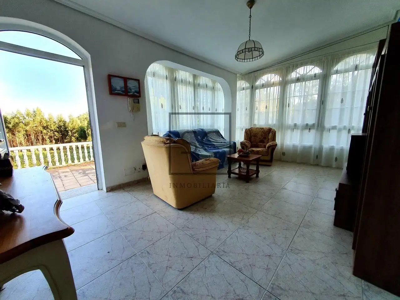 Sala de estar de Casa o chalet en venta en Ferrol con Calefacción, Terraza y Amueblado