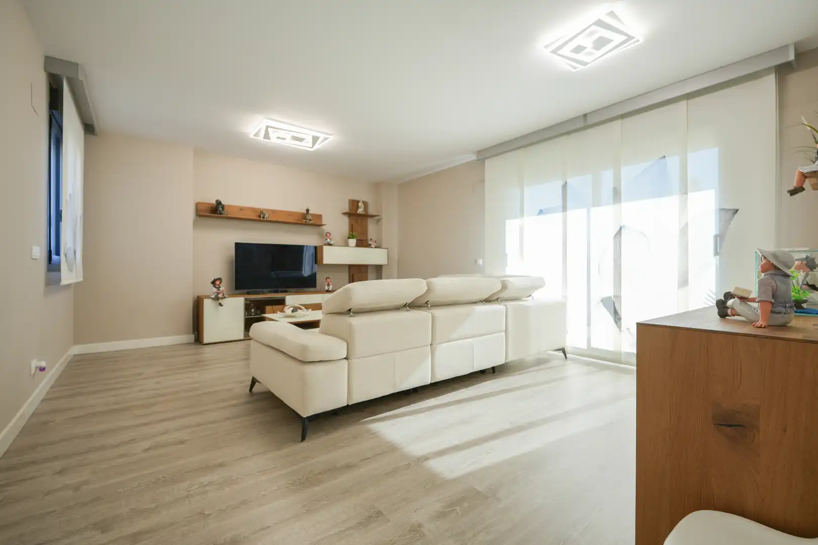 Wohnzimmer von Dachboden zum Verkauf in Valladolid mit Klimaanlage, Heizung und Privatgarten