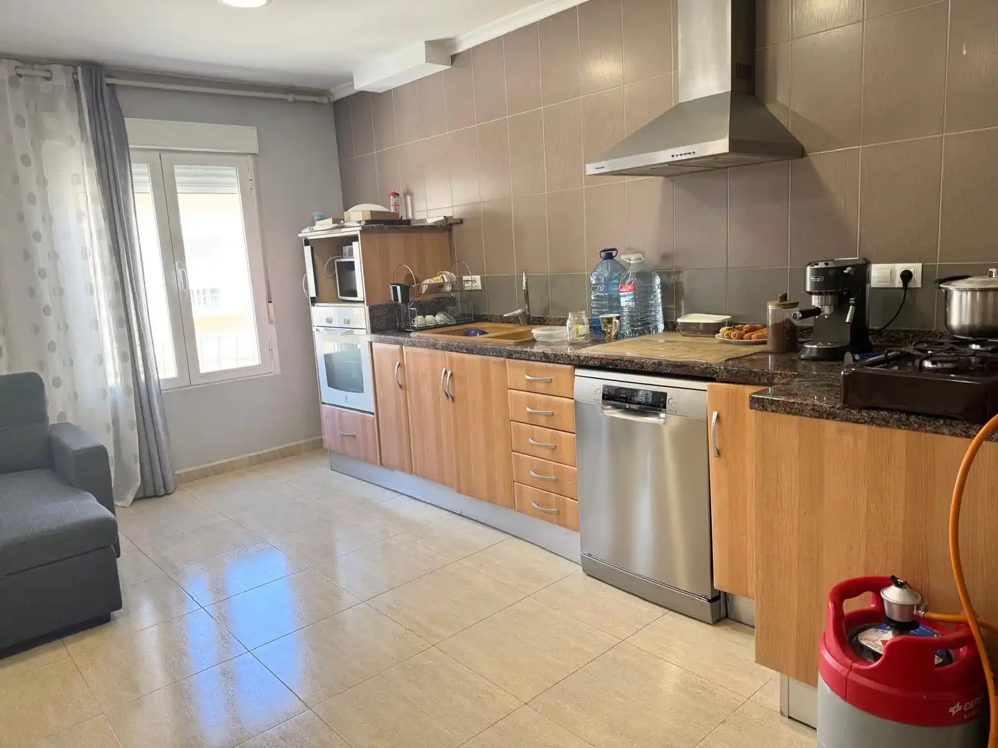 Cocina de Piso de alquiler en Gandia con Aire acondicionado, Calefacción y Terraza