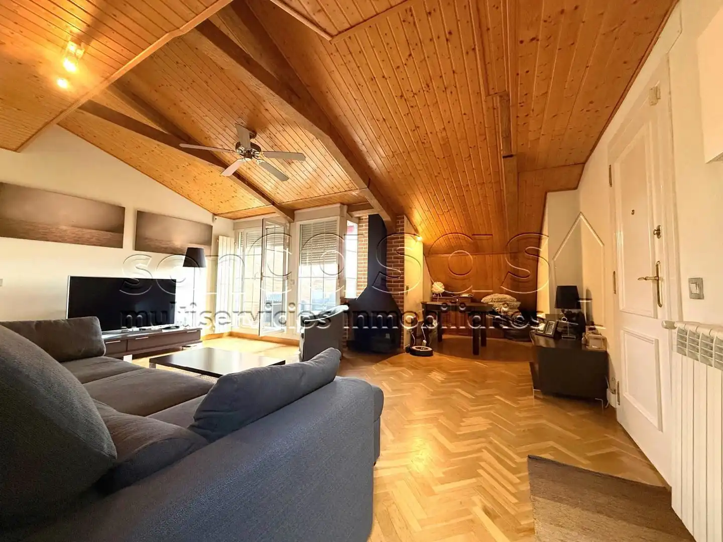 Sala de estar de Ático en venta en Madrid con Aire acondicionado, Calefacción y Terraza
