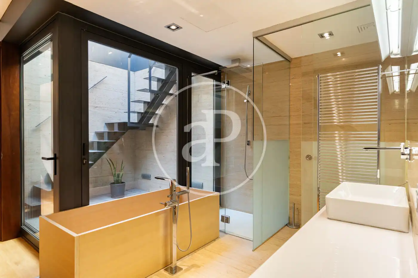 Badezimmer von Wohnung zur Miete in  Palma de Mallorca mit Klimaanlage, Heizung und Terrasse