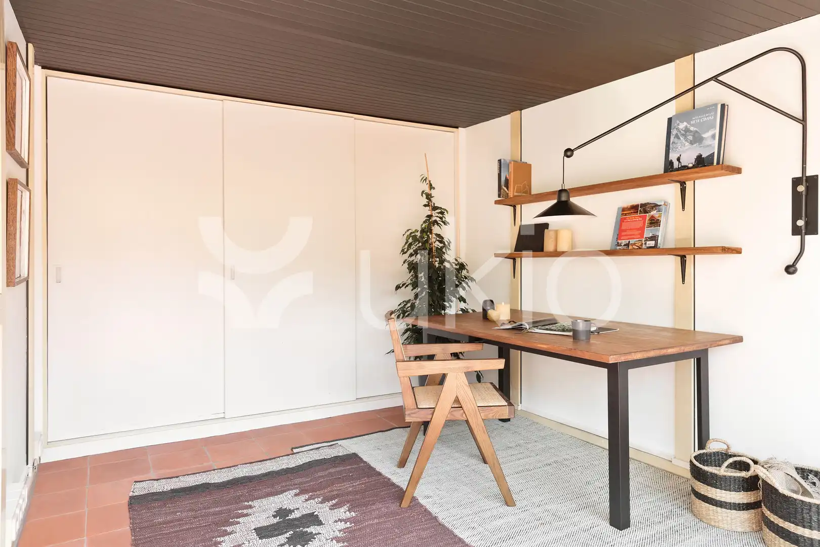 Dormitori de Apartament de lloguer en Barcelona amb Aire condicionat, Terrassa i Moblat