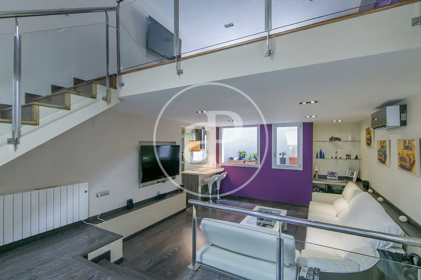 Sala de estar de Piso en venta en Sant Just Desvern con Aire acondicionado, Calefacción y Terraza