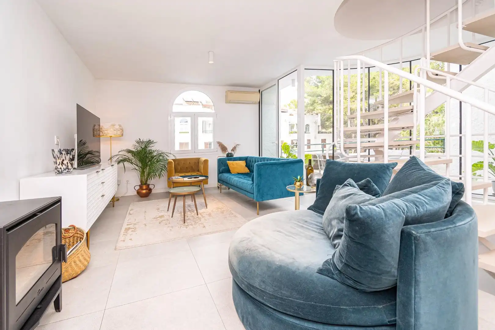 Sala d'estar de Dúplex en venda en Calvià amb Aire condicionat, Calefacció i Jardí privat