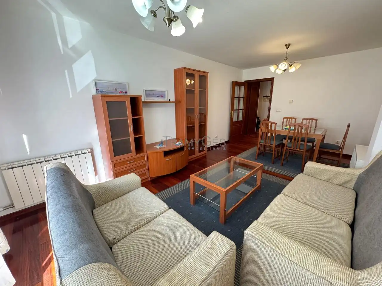 Living room of Flat for sale in Vigo   with Heating, Parquet flooring and Storage room