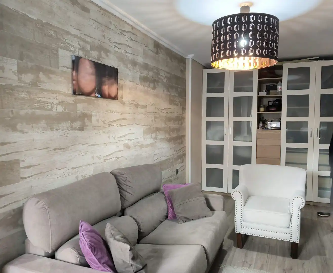 Sala de estar de Piso en venta en Vitoria - Gasteiz con Terraza, Trastero y Amueblado