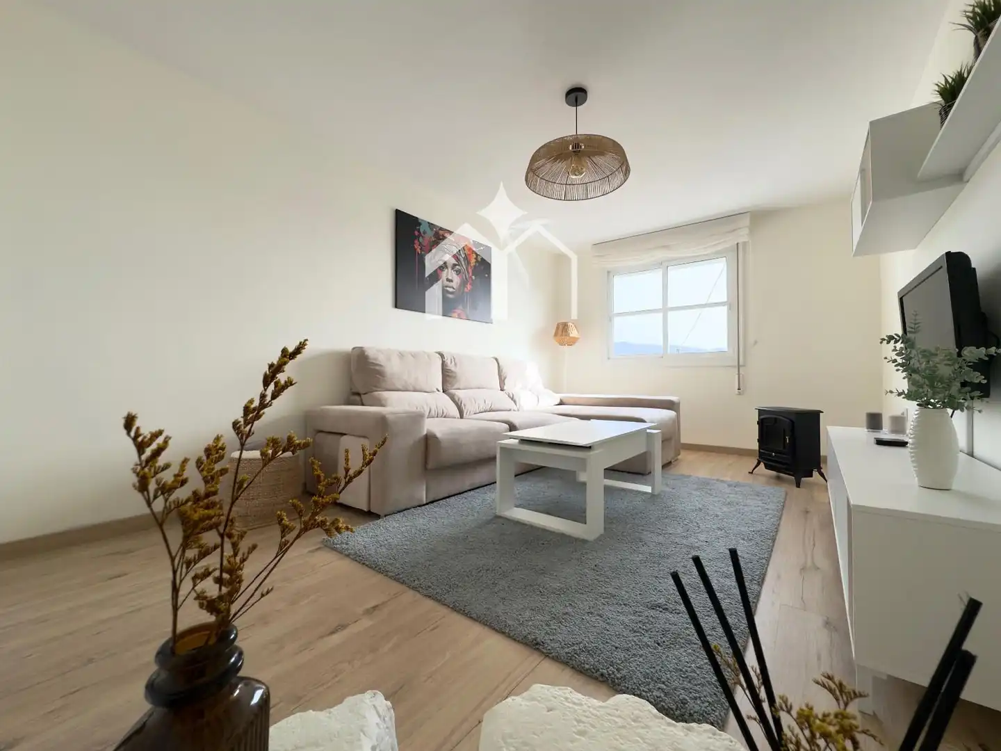 Living room of Houses for sale in Moaña  with Heating, Private garden and Parquet flooring