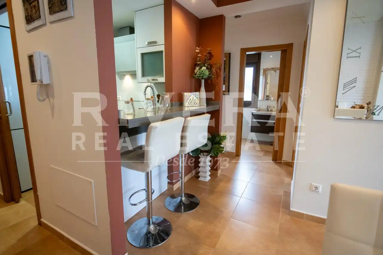Küche von Wohnung zum Verkauf in Sanxenxo mit Heizung, Terrasse und Abstellraum