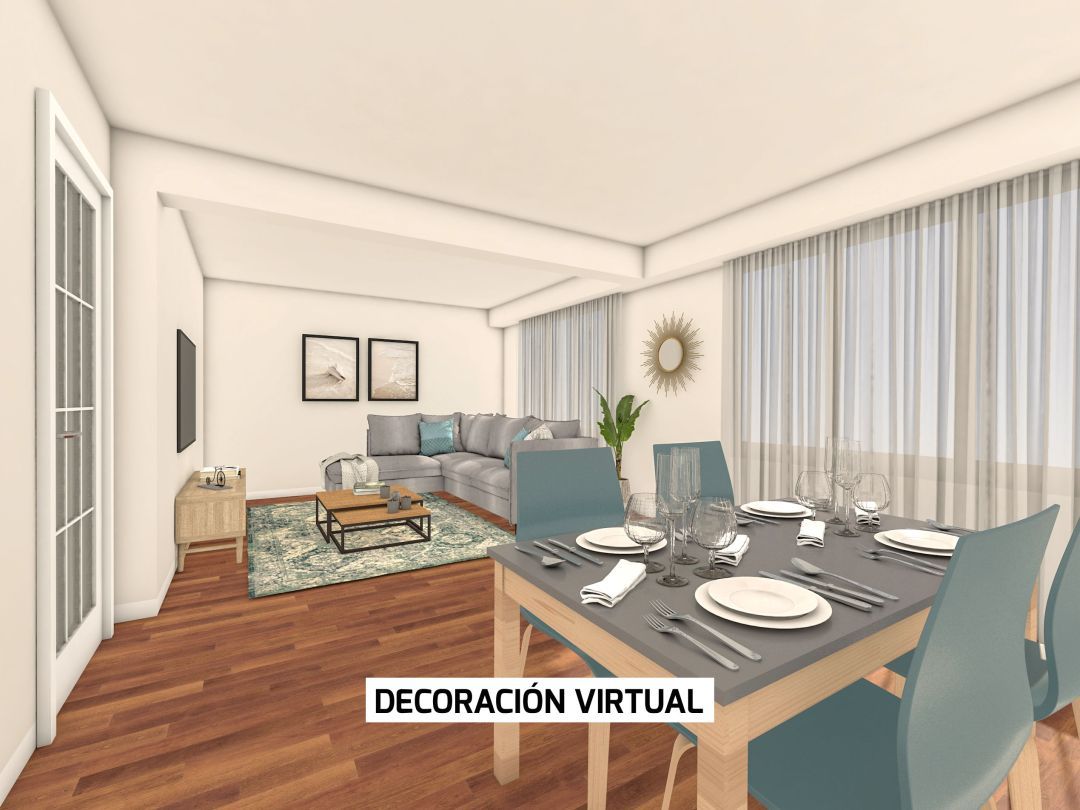 Sala de estar de Piso en venta en Vitoria - Gasteiz con Calefacción, Parquet y Amueblado