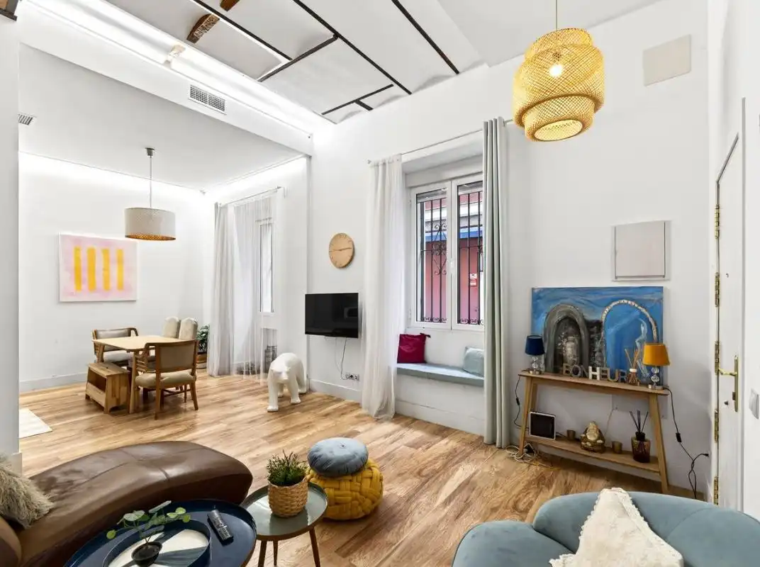 Sala de estar de Planta baja en venta en Madrid con Aire acondicionado, Calefacción y Amueblado