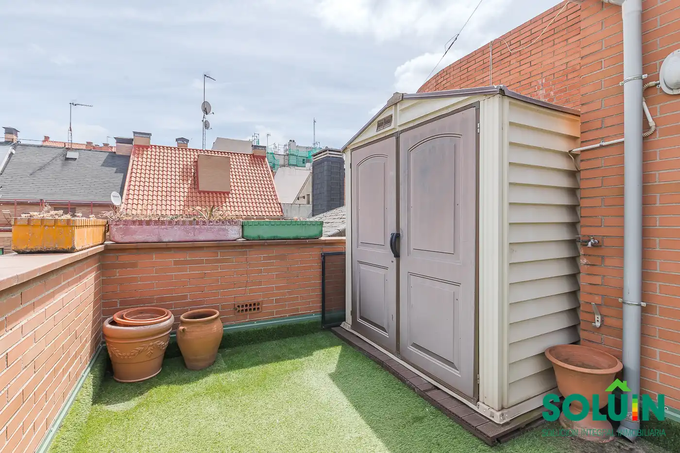 Terrasse von Dachboden zur Miete in Madrid mit Klimaanlage, Heizung und Parkett