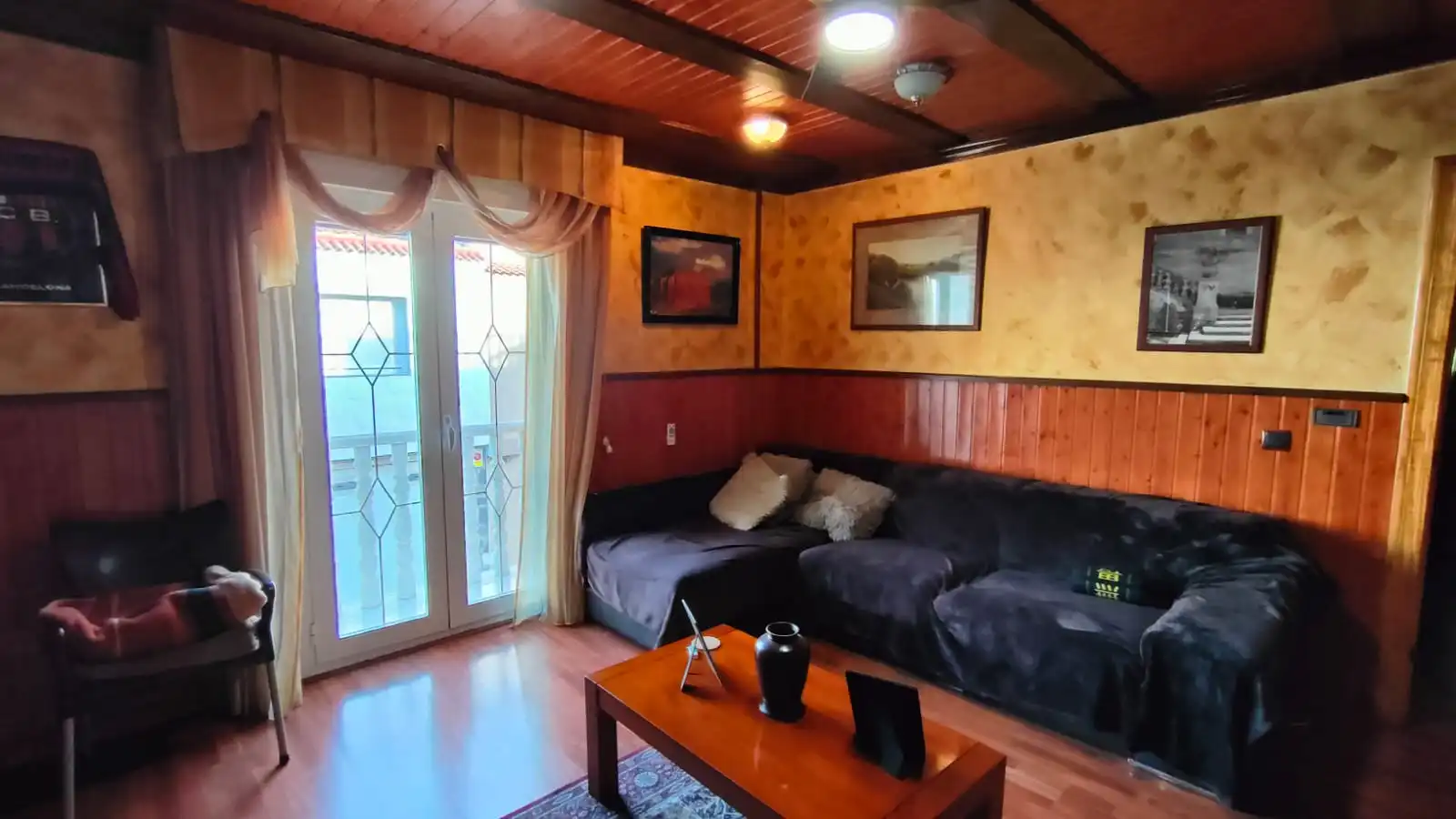 Sala de estar de Casa adosada en venta en El Ejido con Aire acondicionado, Parquet y Terraza