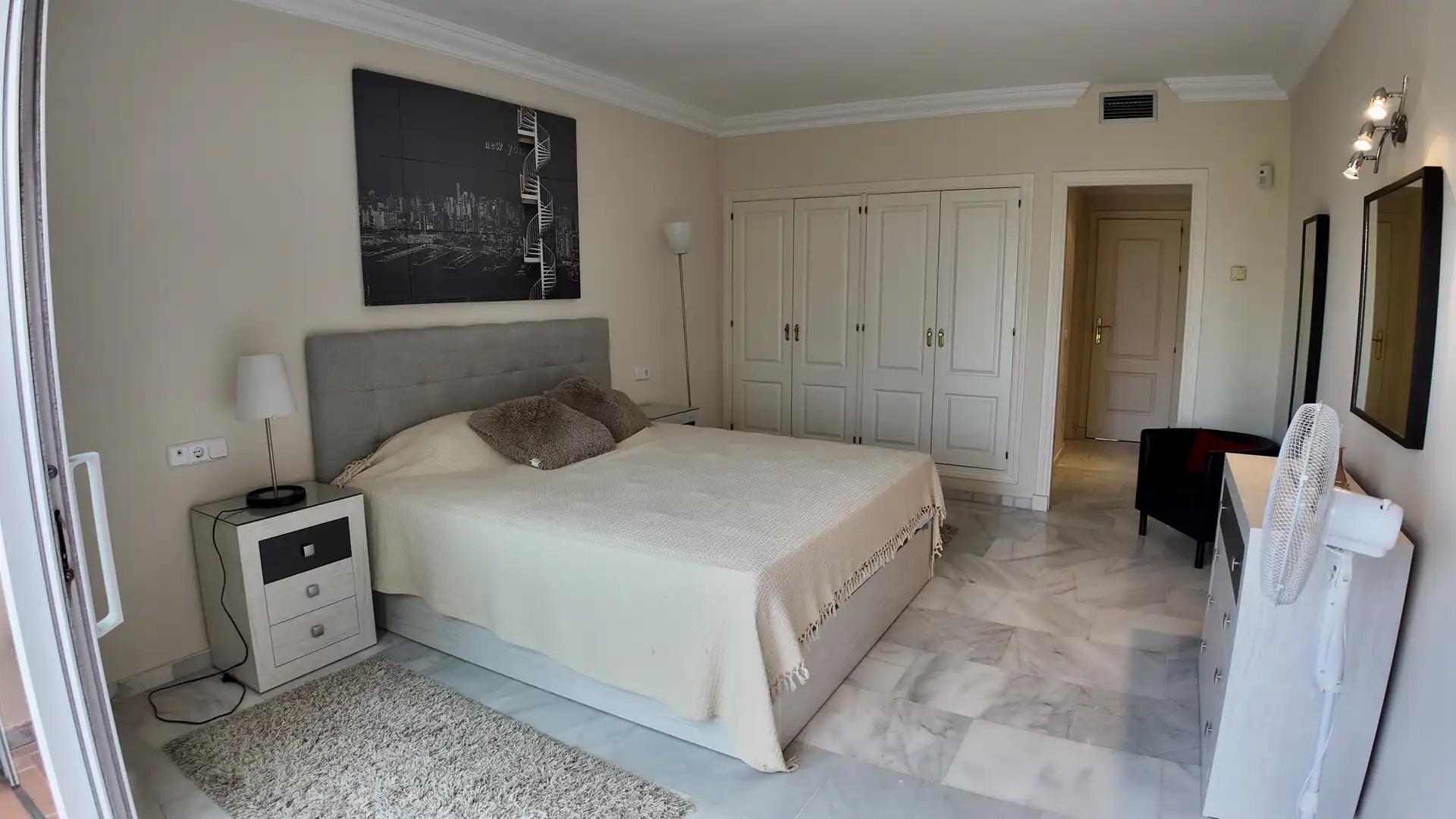 Bedroom of Flat for rent in Marbella  with Air Conditioner, Heating and Private garden