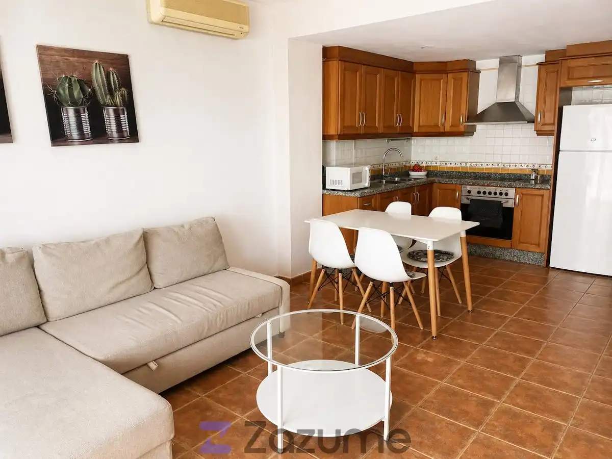 Wohnzimmer von Wohnungen zur Miete in Santa Eulària des Riu mit Klimaanlage, Schwimmbad und Möbliert