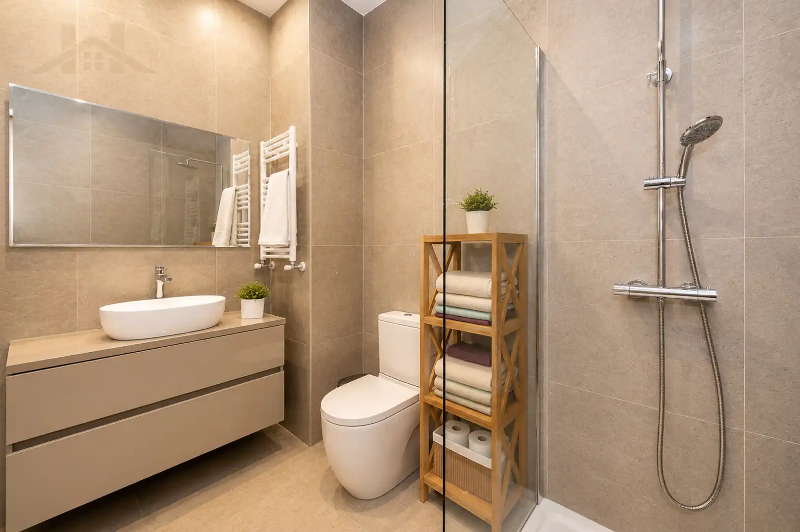 Badezimmer von Wohnung zum Verkauf in Tres Cantos mit Klimaanlage, Heizung und Möbliert