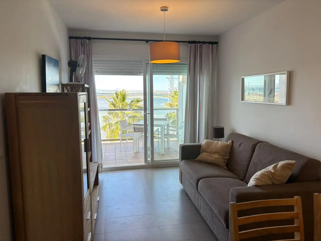 Sala de estar de Apartamento en venta en La Manga del Mar Menor con Aire acondicionado, Calefacción y Terraza