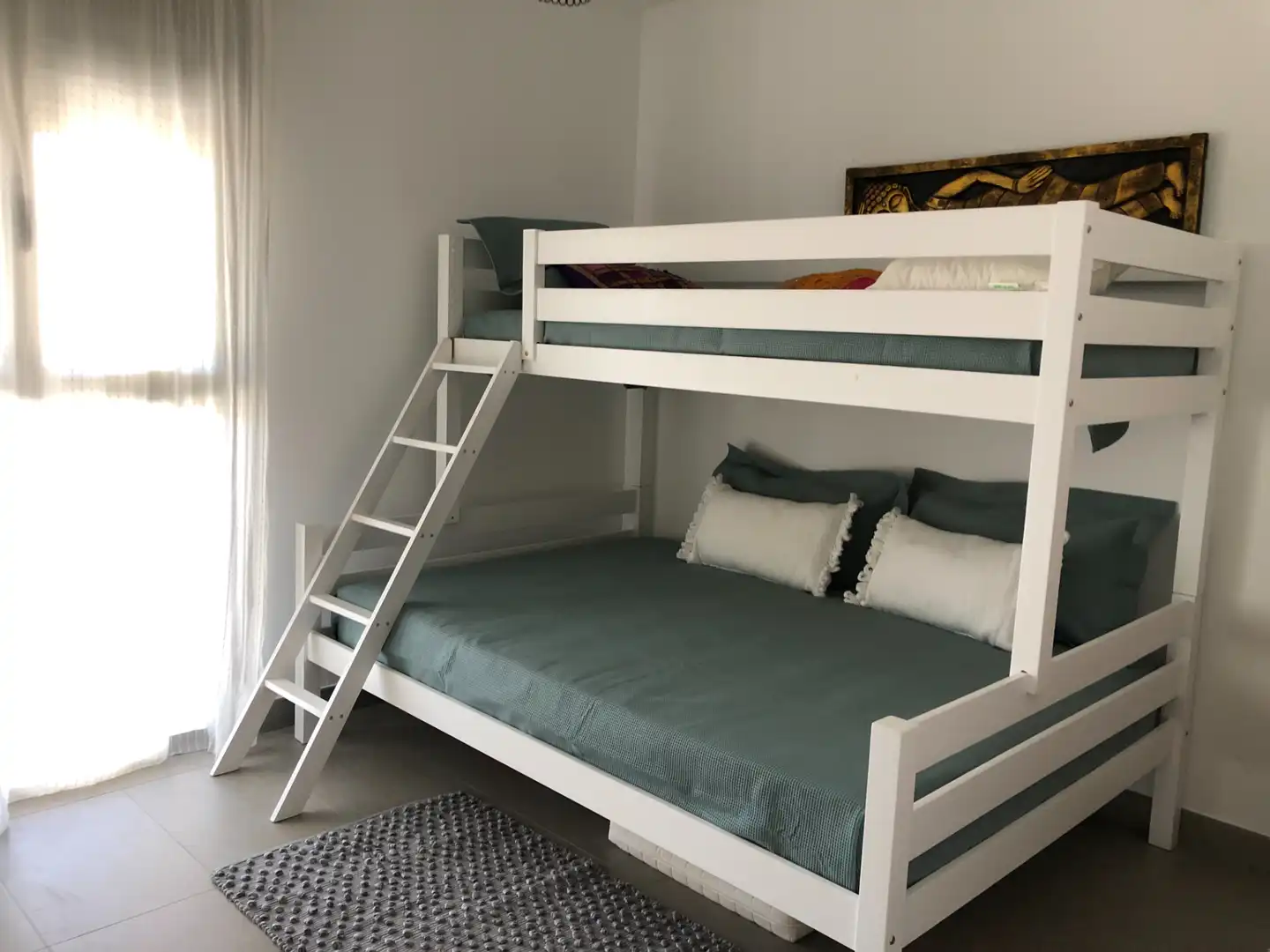 Schlafzimmer von Wohnung zur Miete in Sant Josep de sa Talaia mit Klimaanlage, Heizung und Privatgarten