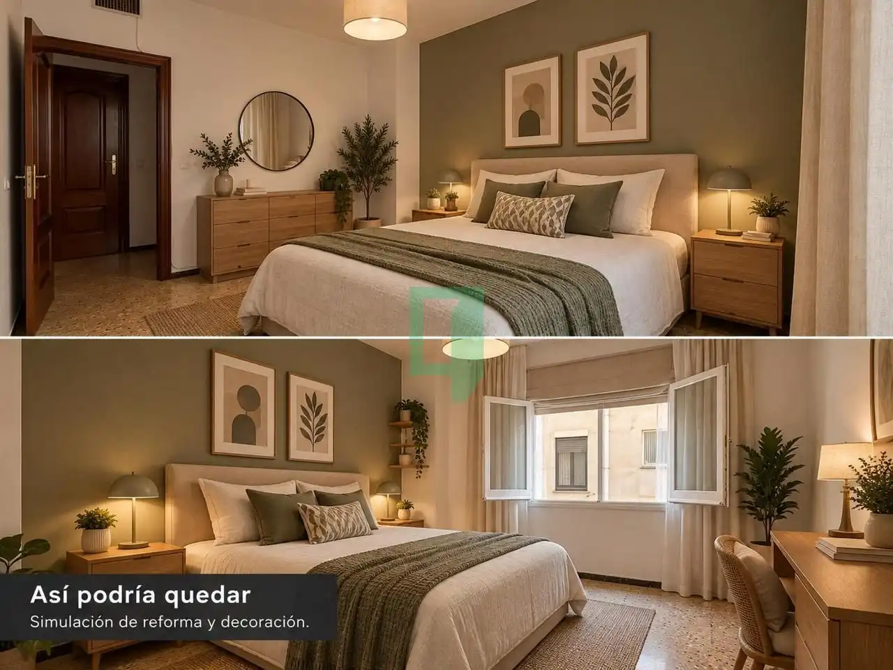 Bedroom of Flat for sale in Badalona  with Air Conditioner and Balcony