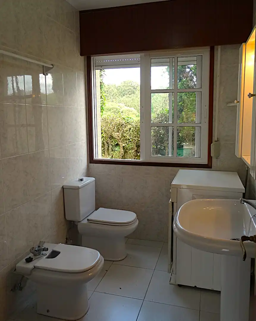 Baño de Casa adosada en venta en Miño con Jardín privado, Parquet y Terraza