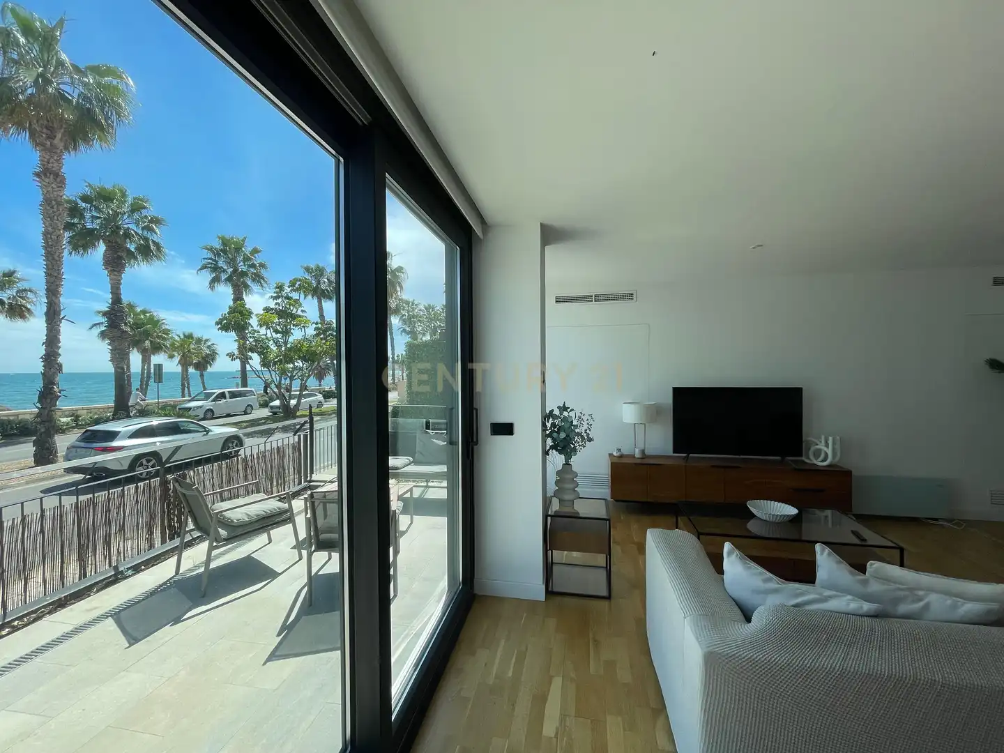 Sala de estar de Apartamento de alquiler en Málaga con Aire acondicionado, Lavadora y Microondas